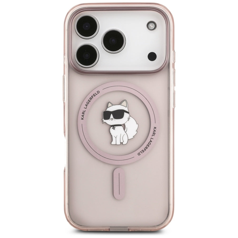 Futrola MagSafe za Apple iPhone 17 Pro, Karl Lagerfeld, IML Choupette, Roze