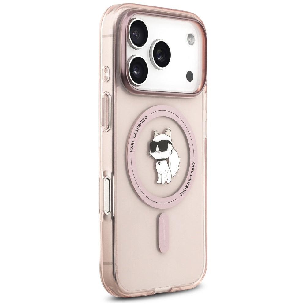 Futrola MagSafe za Apple iPhone 17 Pro, Karl Lagerfeld, IML Choupette, Roze