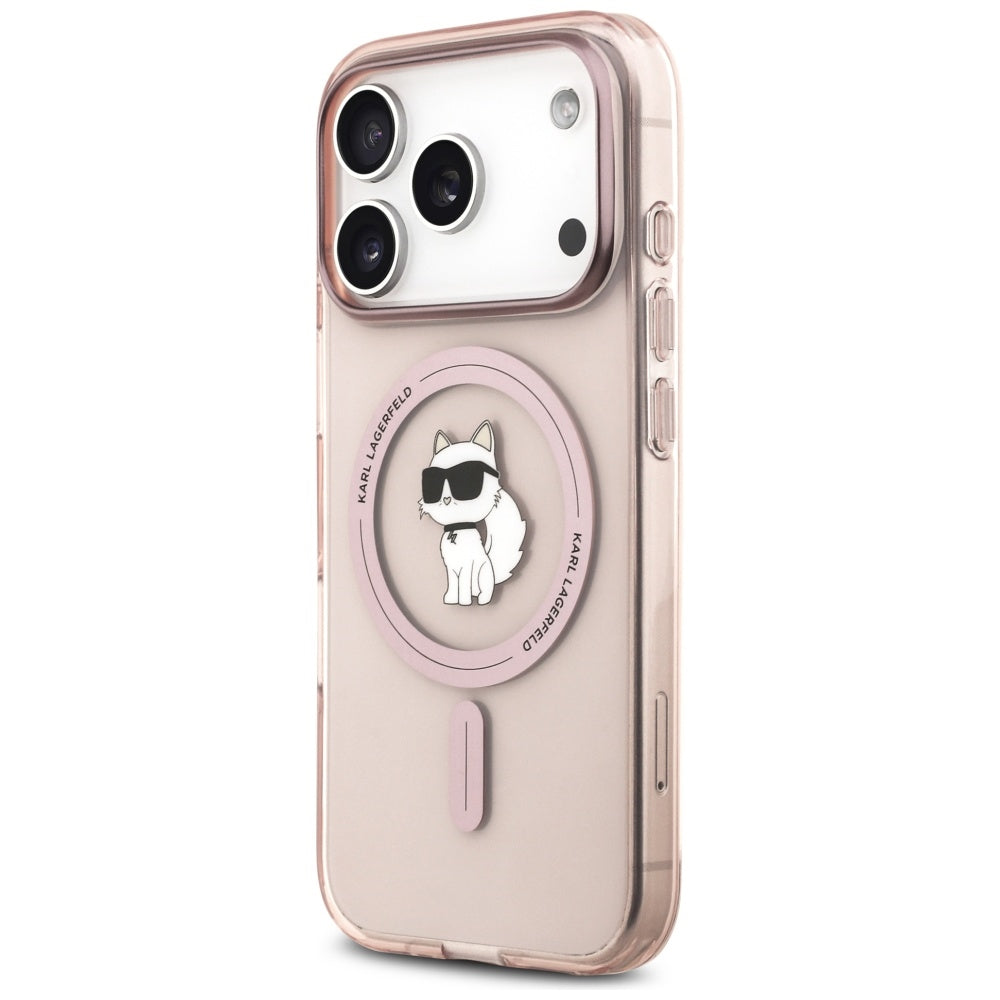 Futrola MagSafe za Apple iPhone 17 Pro, Karl Lagerfeld, IML Choupette, Roze