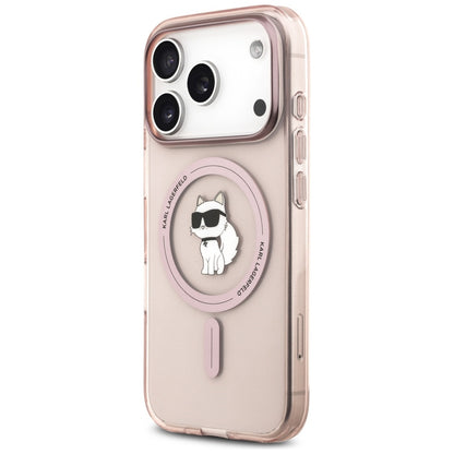 Futrola MagSafe za Apple iPhone 17 Pro, Karl Lagerfeld, IML Choupette, Roze
