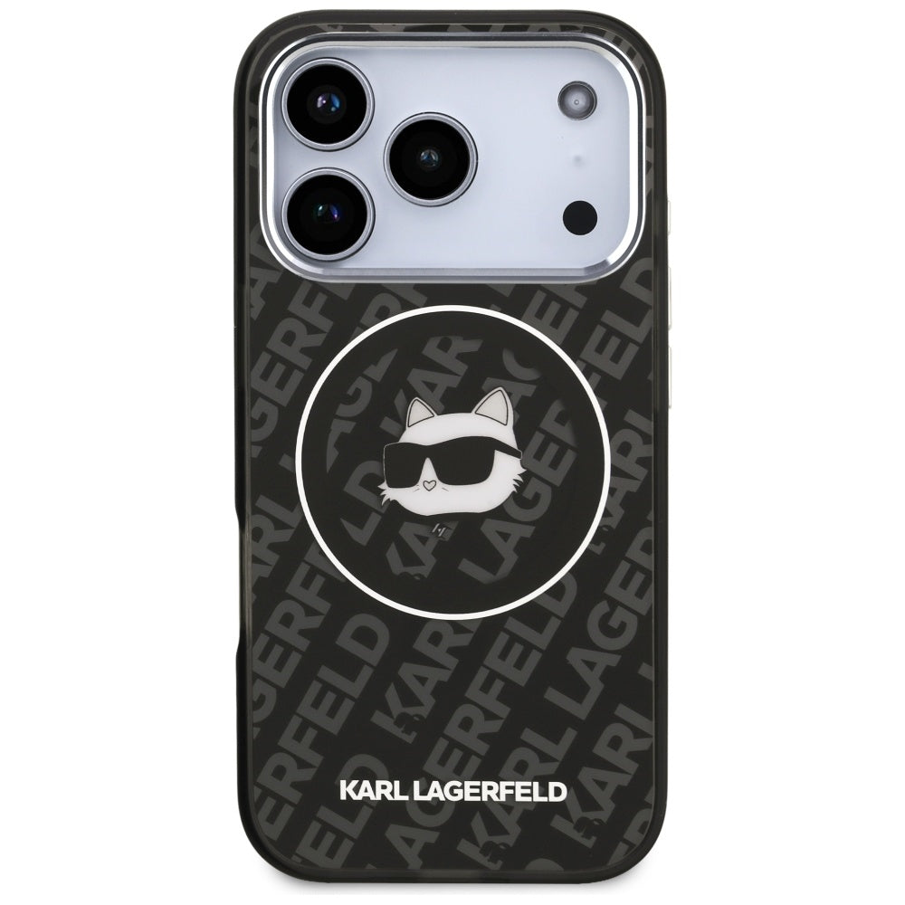 Futrola MagSafe za Apple iPhone 17 Pro, Karl Lagerfeld, IML Choupette`s Head, Crna