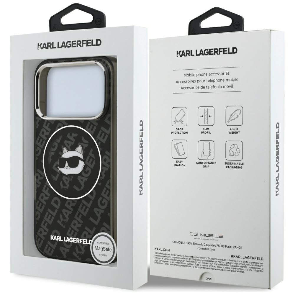 Futrola MagSafe za Apple iPhone 17 Pro, Karl Lagerfeld, IML Choupette`s Head, Crna