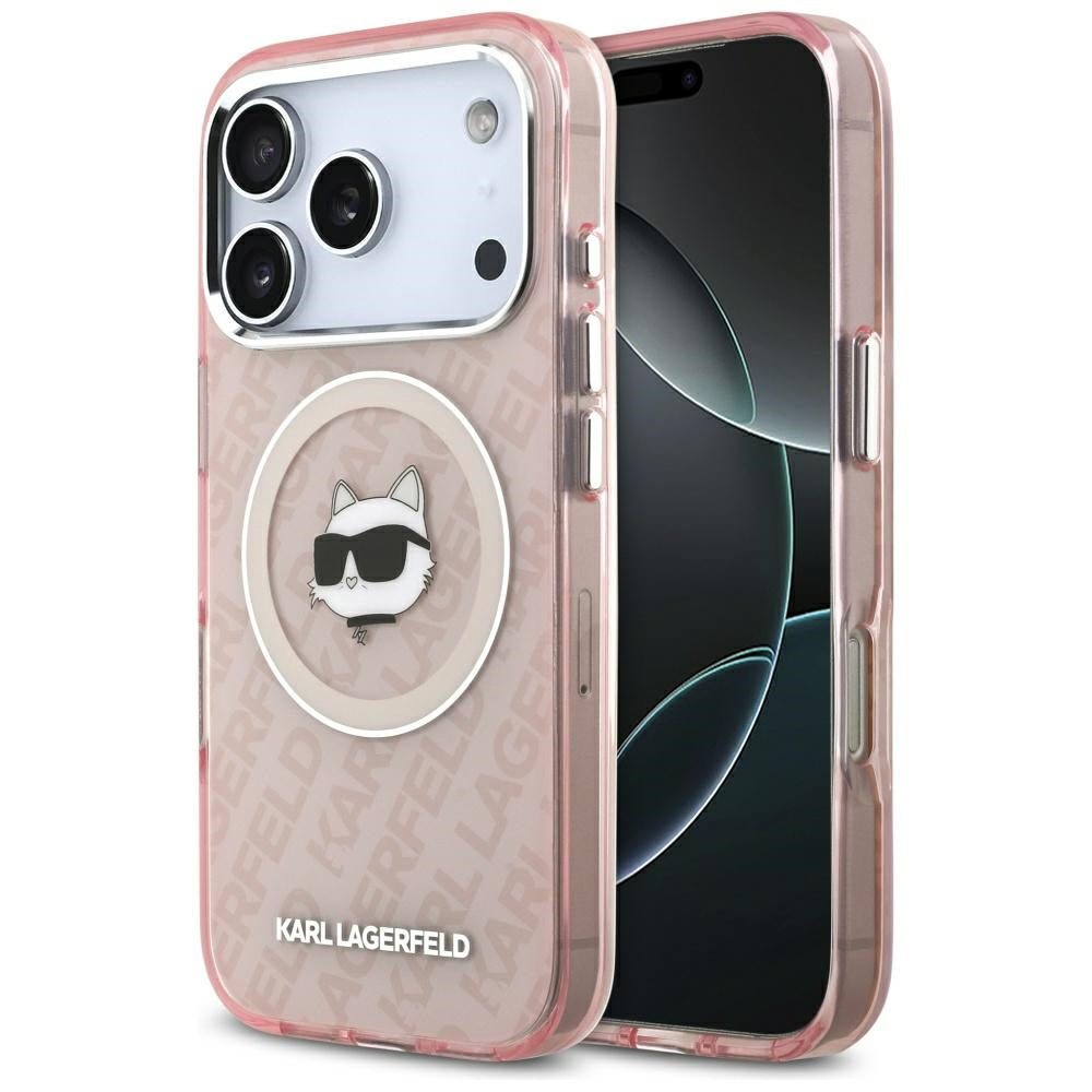 Futrola MagSafe za Apple iPhone 17 Pro, Karl Lagerfeld, IML Choupette`s Head, Roze