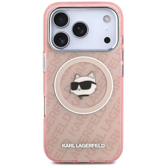 Futrola MagSafe za Apple iPhone 17 Pro, Karl Lagerfeld, IML Choupette`s Head, Roze