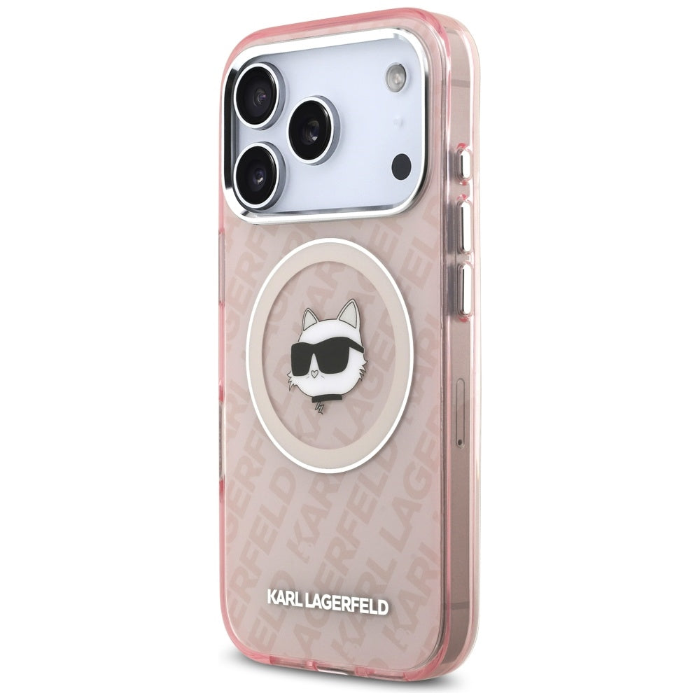Futrola MagSafe za Apple iPhone 17 Pro, Karl Lagerfeld, IML Choupette`s Head, Roze