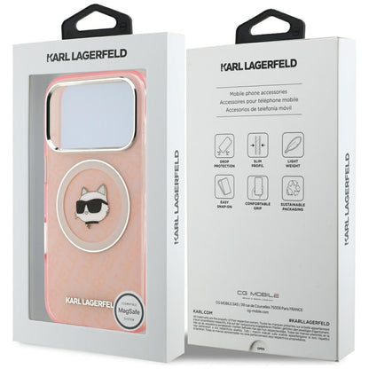 Futrola MagSafe za Apple iPhone 17 Pro, Karl Lagerfeld, IML Choupette`s Head, Roze