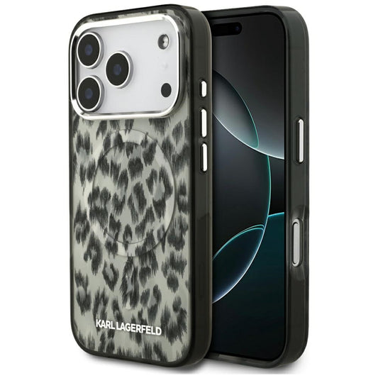 Futrola MagSafe za Apple iPhone 17 Pro, Karl Lagerfeld, IML Leopard Pattern, Braon