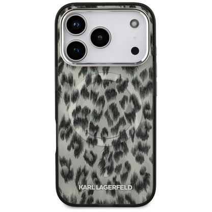 Futrola MagSafe za Apple iPhone 17 Pro, Karl Lagerfeld, IML Leopard Pattern, Braon