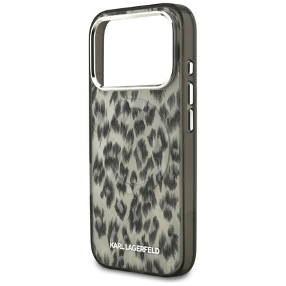 Futrola MagSafe za Apple iPhone 17 Pro, Karl Lagerfeld, IML Leopard Pattern, Braon