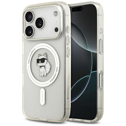 Futrola MagSafe za Apple iPhone 17 Pro, Karl Lagerfeld, IML Logo Choupette, Transparentna