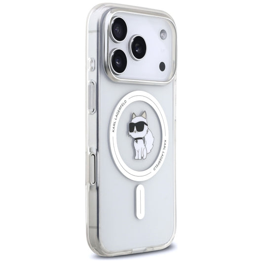 Futrola MagSafe za Apple iPhone 17 Pro, Karl Lagerfeld, IML Logo Choupette, Transparentna