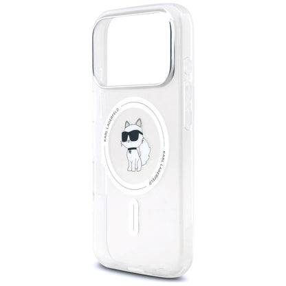 Futrola MagSafe za Apple iPhone 17 Pro, Karl Lagerfeld, IML Logo Choupette, Transparentna