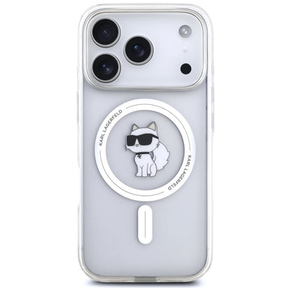 Futrola MagSafe za Apple iPhone 17 Pro, Karl Lagerfeld, IML Logo Choupette, Transparentna