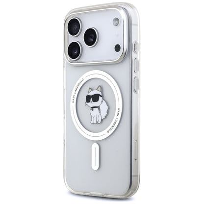 Futrola MagSafe za Apple iPhone 17 Pro, Karl Lagerfeld, IML Logo Choupette, Transparentna