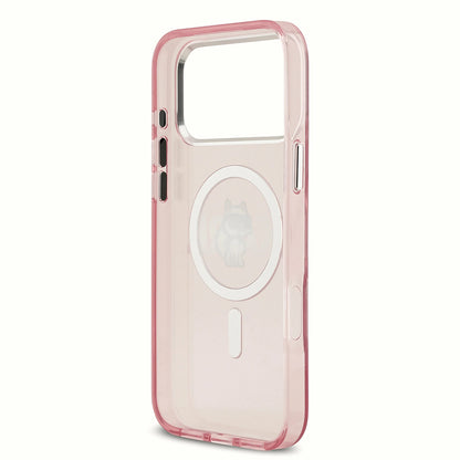 Futrola MagSafe za Apple iPhone 17 Pro, Karl Lagerfeld, IML Sketch Logo Choupette, Roze