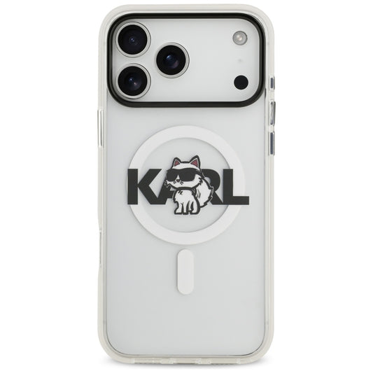 Futrola MagSafe za Apple iPhone 17 Pro, Karl Lagerfeld, IML Sketch Logo Choupette, Providna