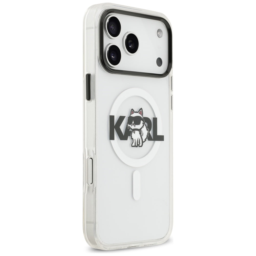 Futrola MagSafe za Apple iPhone 17 Pro, Karl Lagerfeld, IML Sketch Logo Choupette, Providna