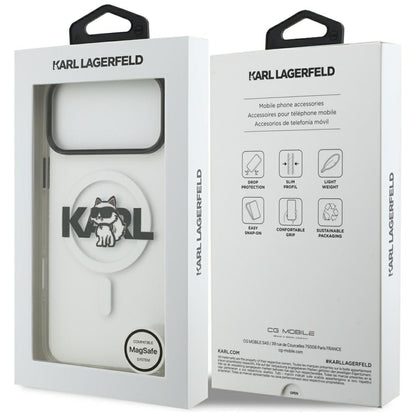 Futrola MagSafe za Apple iPhone 17 Pro, Karl Lagerfeld, IML Sketch Logo Choupette, Providna