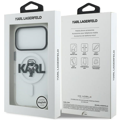 Futrola MagSafe za Apple iPhone 17 Pro, Karl Lagerfeld, IML Sketch Logo Karl, Providna