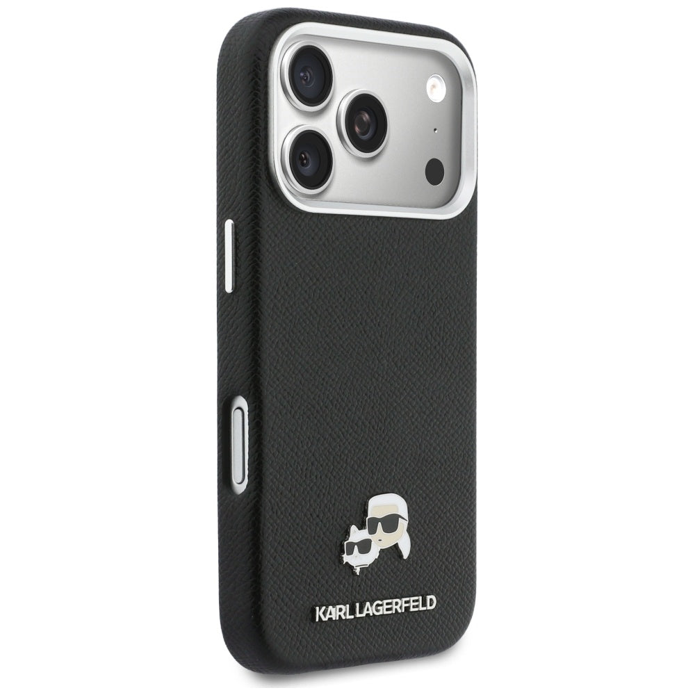 Futrola MagSafe za Apple iPhone 17 Pro, Karl Lagerfeld, Karl & Choupette Head's Pin, Crna