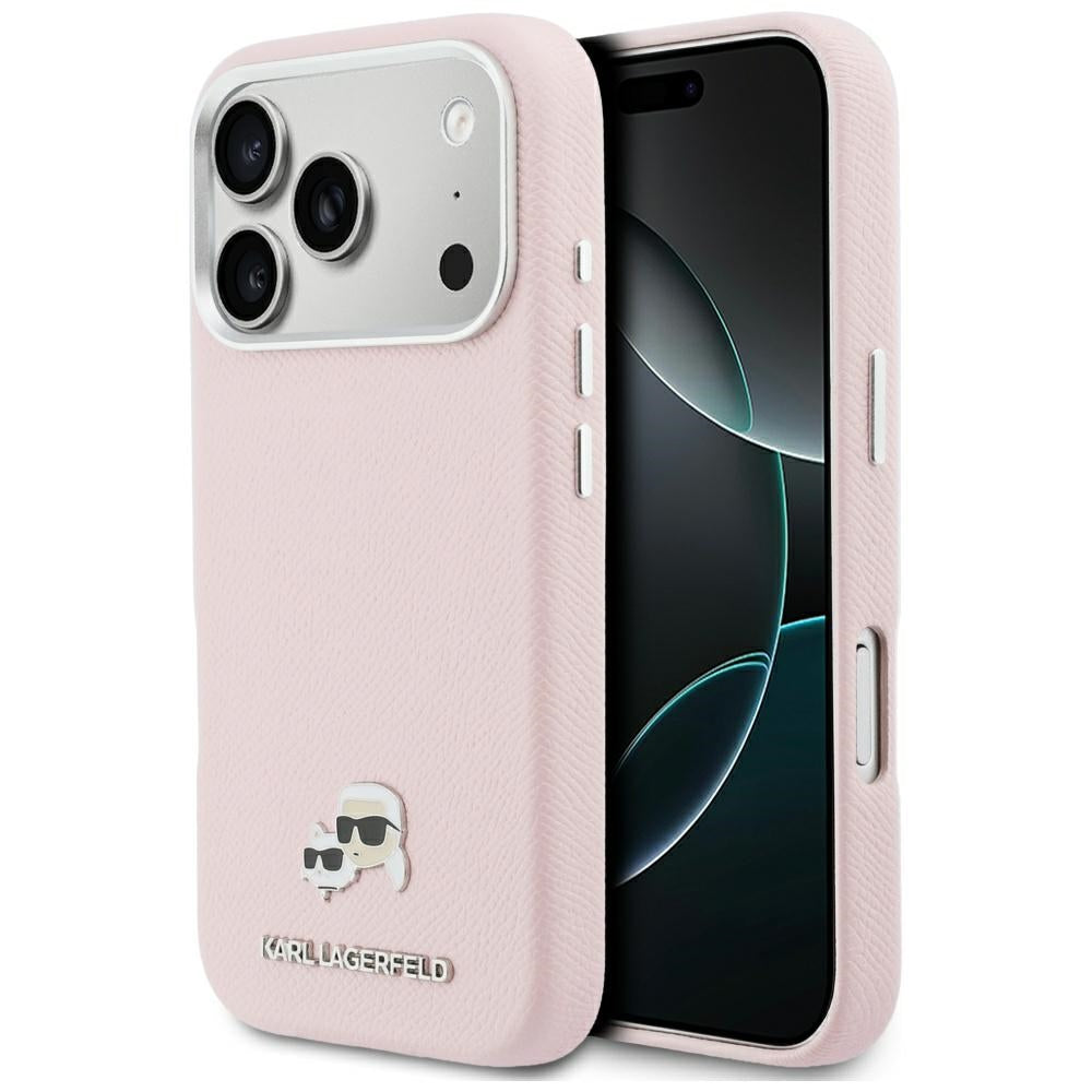 Futrola MagSafe za Apple iPhone 17 Pro, Karl Lagerfeld, Karl & Choupette Head's Pin, Roze