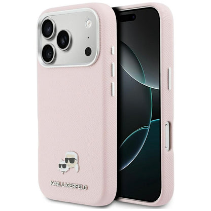 Futrola MagSafe za Apple iPhone 17 Pro, Karl Lagerfeld, Karl & Choupette Head's Pin, Roze
