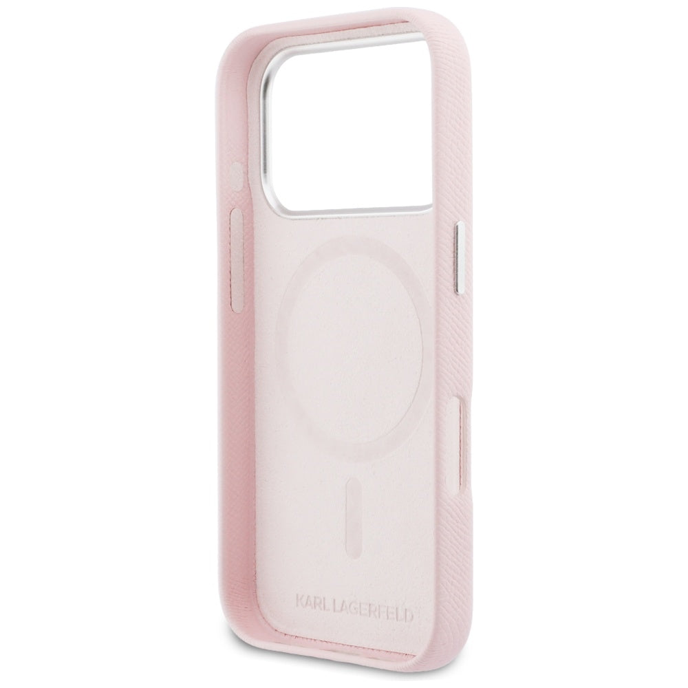 Futrola MagSafe za Apple iPhone 17 Pro, Karl Lagerfeld, Karl & Choupette Head's Pin, Roze
