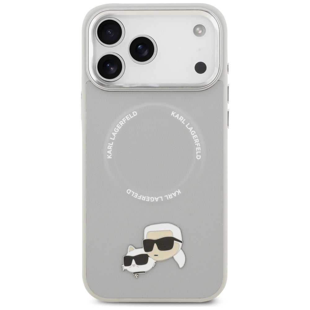 Futrola MagSafe za Apple iPhone 17 Pro, Karl Lagerfeld, Karl & Choupette Pins, Siva