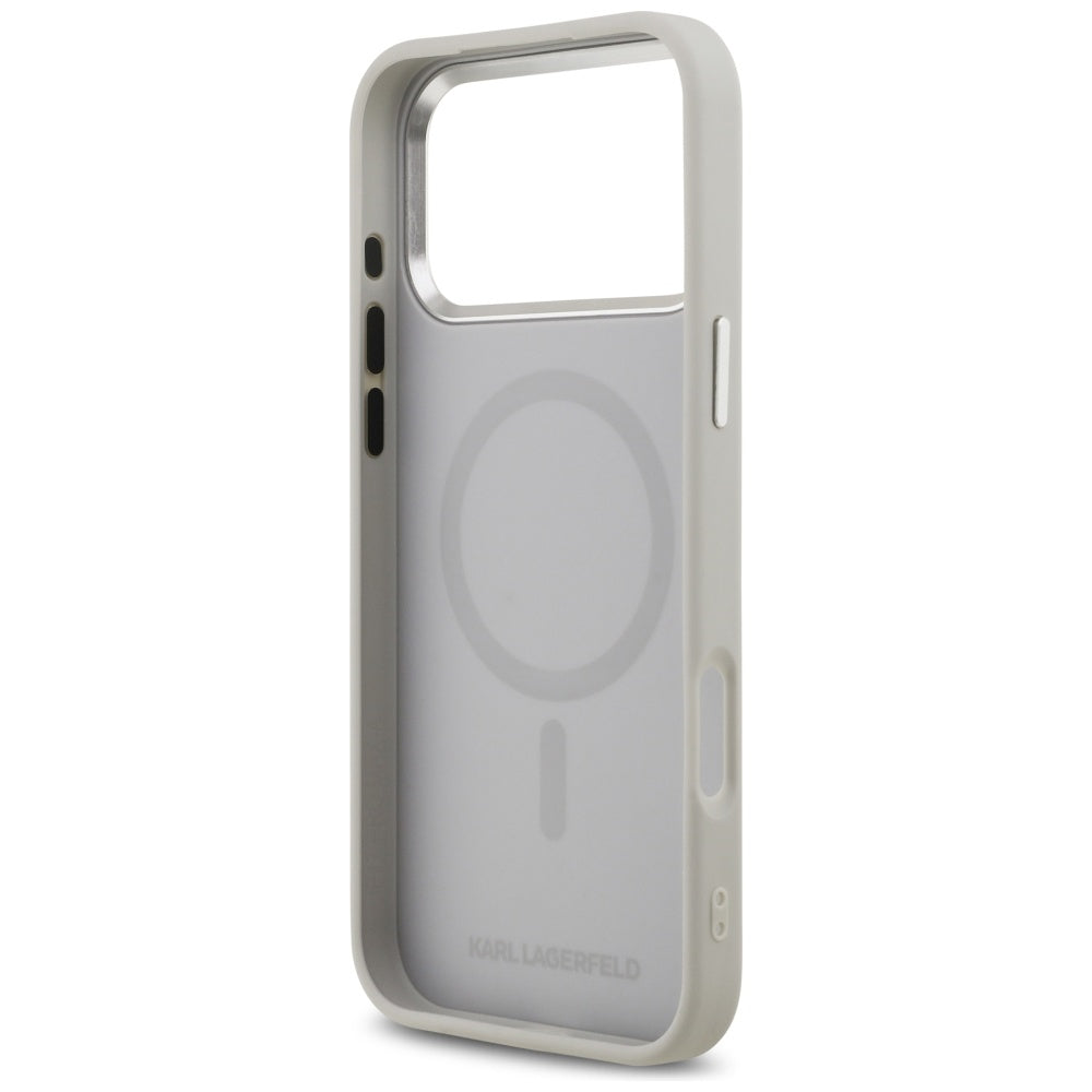 Futrola MagSafe za Apple iPhone 17 Pro, Karl Lagerfeld, Karl & Choupette Pins, Siva