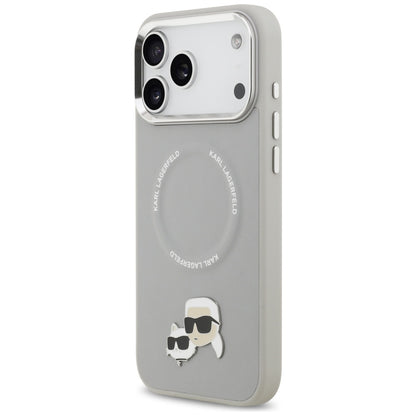 Futrola MagSafe za Apple iPhone 17 Pro, Karl Lagerfeld, Karl & Choupette Pins, Siva