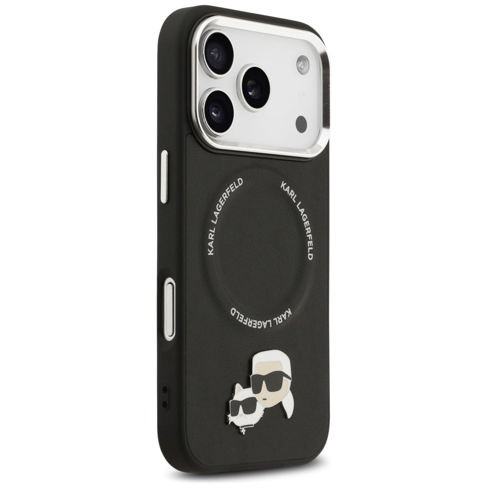 Futrola MagSafe za Apple iPhone 17 Pro, Karl Lagerfeld, Karl & Choupette Pins, Crna