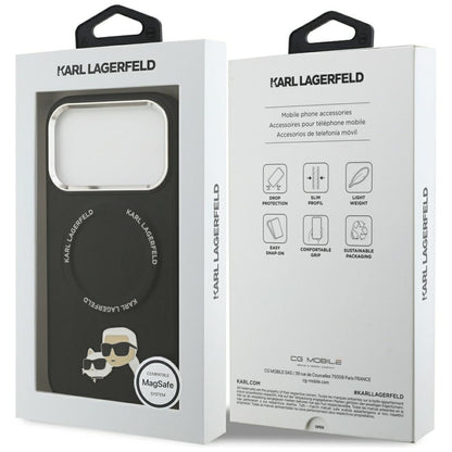 Futrola MagSafe za Apple iPhone 17 Pro, Karl Lagerfeld, Karl & Choupette Pins, Crna