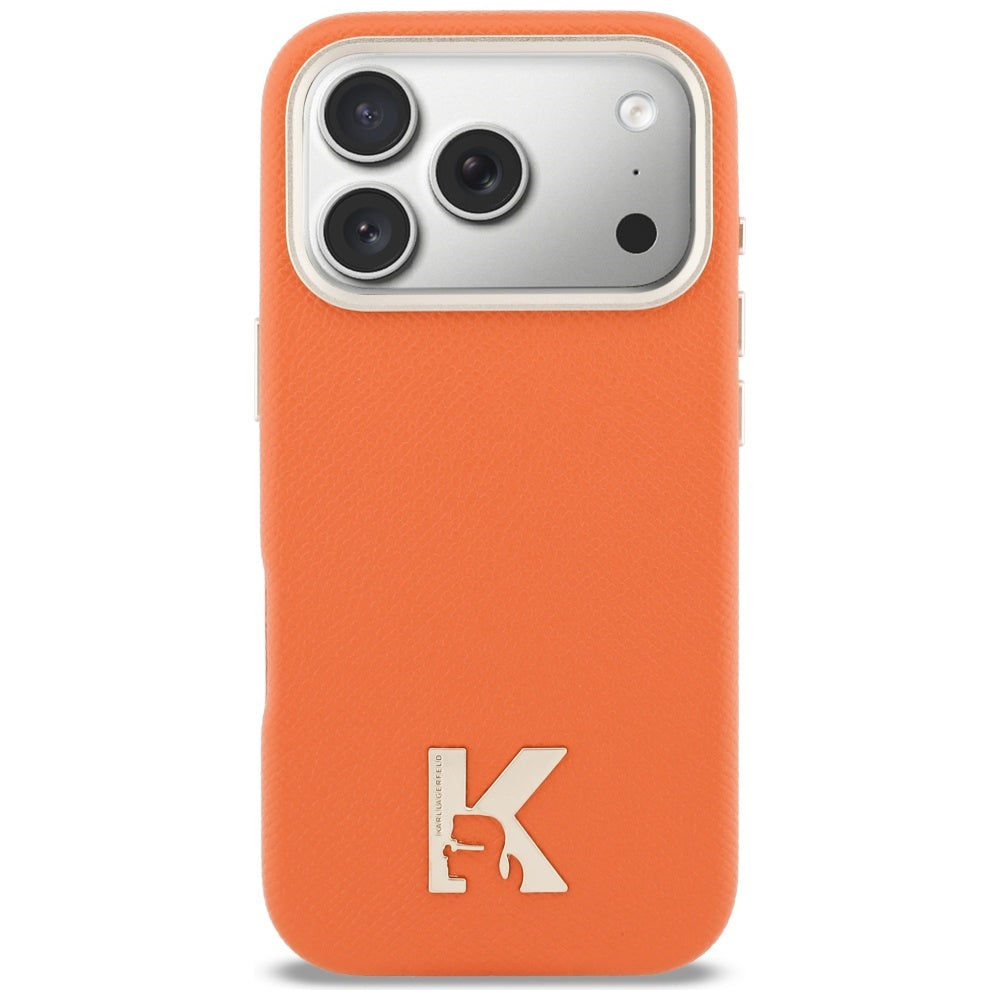 Futrola MagSafe za Apple iPhone 17 Pro, Karl Lagerfeld, Karl Head Logo, Narandžasta