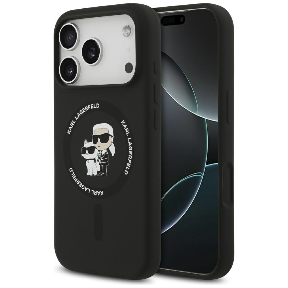 Futrola MagSafe za Apple iPhone 17 Pro, Karl Lagerfeld, Ring Karl & Choupette, Crna