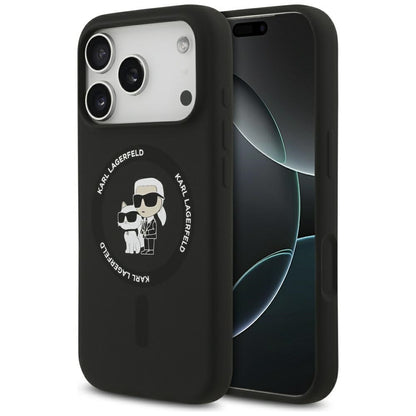 Futrola MagSafe za Apple iPhone 17 Pro, Karl Lagerfeld, Ring Karl & Choupette, Crna
