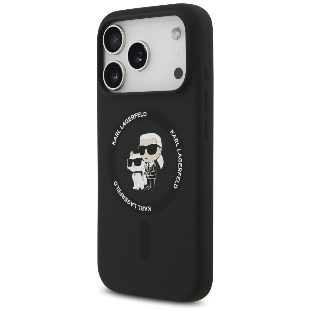 Futrola MagSafe za Apple iPhone 17 Pro, Karl Lagerfeld, Ring Karl & Choupette, Crna