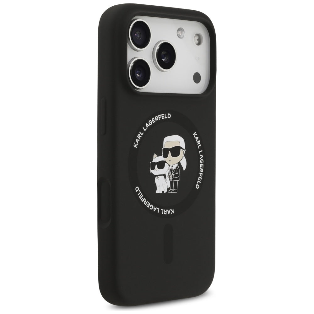 Futrola MagSafe za Apple iPhone 17 Pro, Karl Lagerfeld, Ring Karl & Choupette, Crna
