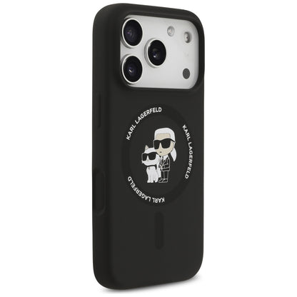 Futrola MagSafe za Apple iPhone 17 Pro, Karl Lagerfeld, Ring Karl & Choupette, Crna