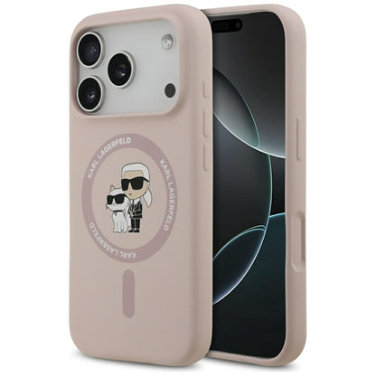 Futrola MagSafe za Apple iPhone 17 Pro, Karl Lagerfeld, Ring Karl & Choupette, Roze