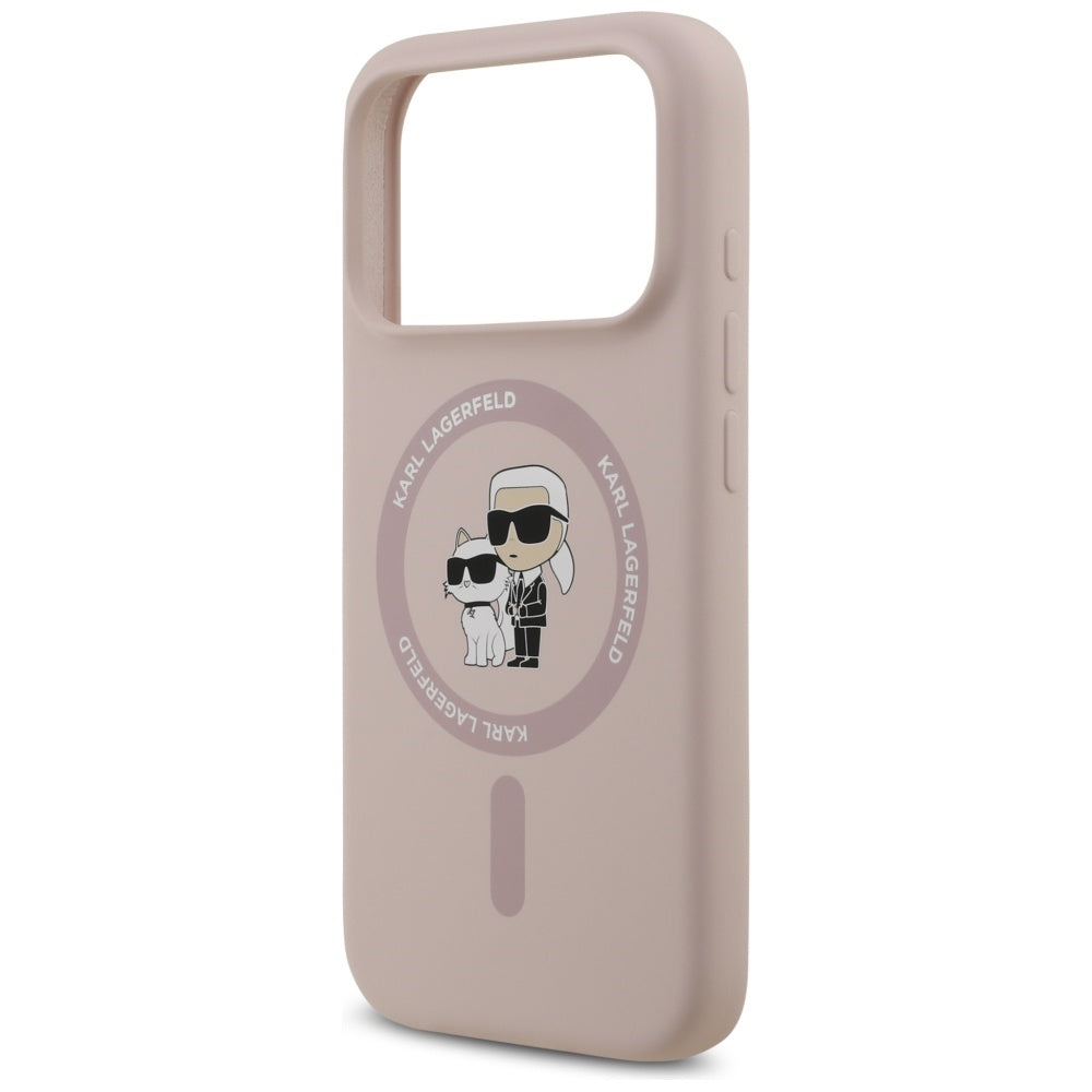 Futrola MagSafe za Apple iPhone 17 Pro, Karl Lagerfeld, Ring Karl & Choupette, Roze