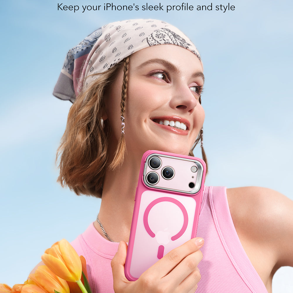 Futrola MagSafe za Apple iPhone 17 Pro Max, ESR, Classic Hybrid Kickstand, Roze Saten