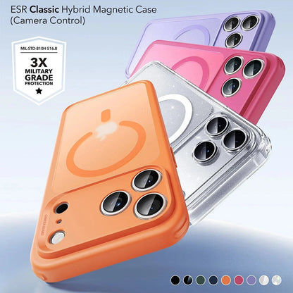Futrola MagSafe za Apple iPhone 17 Pro Max, ESR, Classic Hybrid Shimmer, Transparentna