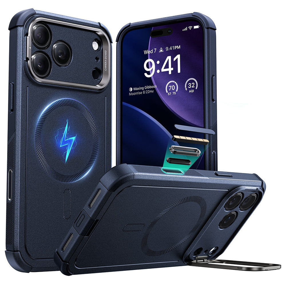 Futrola MagSafe za Apple iPhone 17 Pro Max, ESR, Cyber Armor Kickstand, Plava