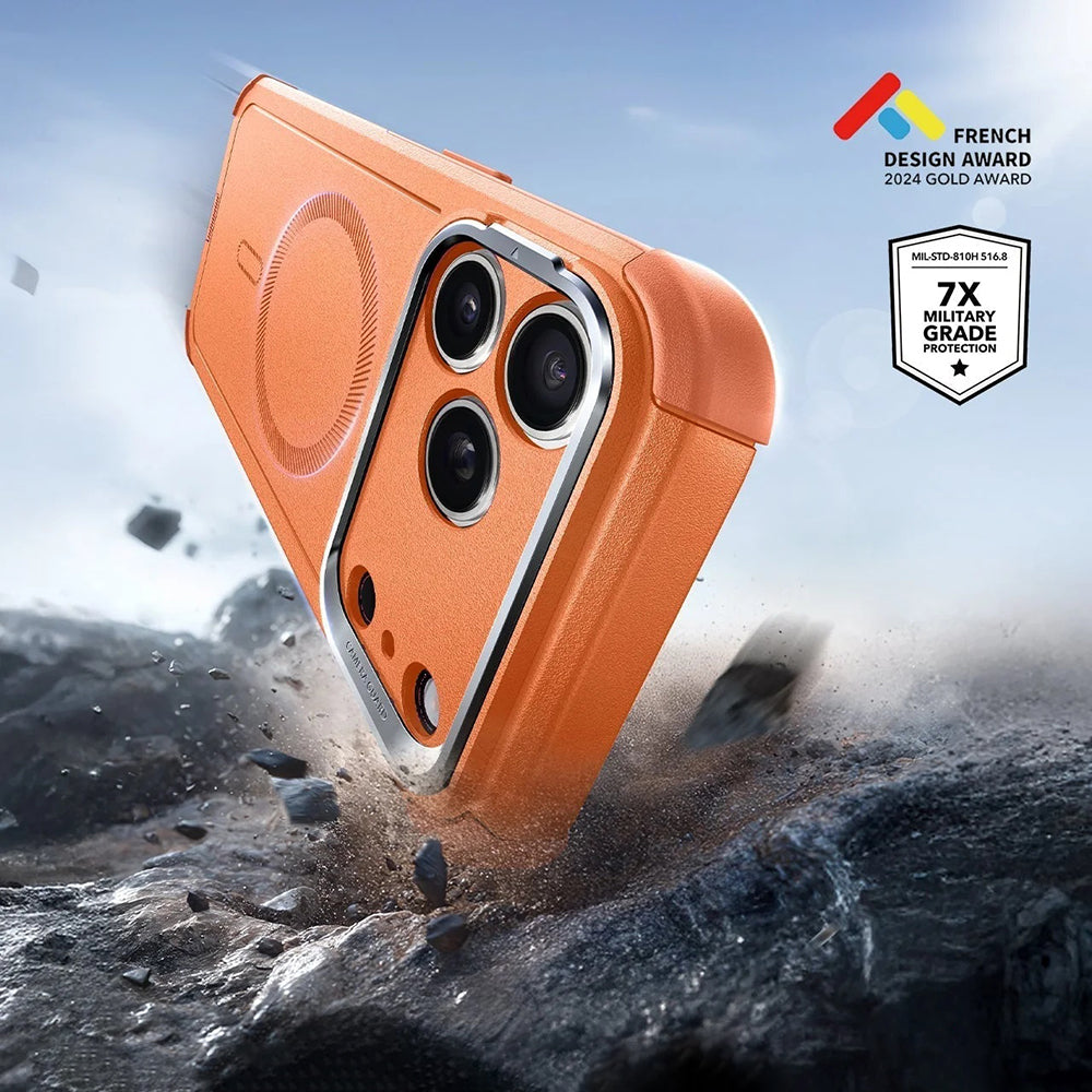 Futrola MagSafe za Apple iPhone 17 Pro Max, ESR, Cyber Armor Kickstand, Narandžasta