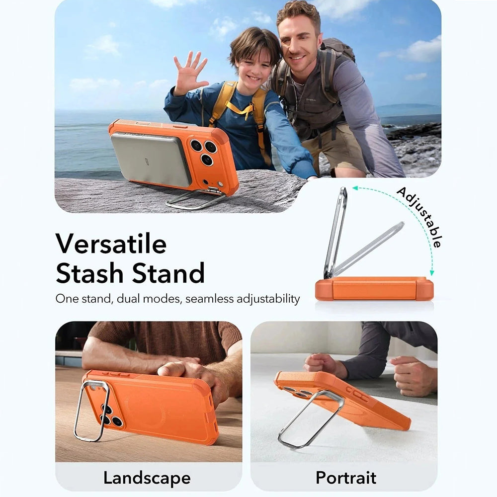 Futrola MagSafe za Apple iPhone 17 Pro Max, ESR, Cyber Armor Kickstand, Narandžasta