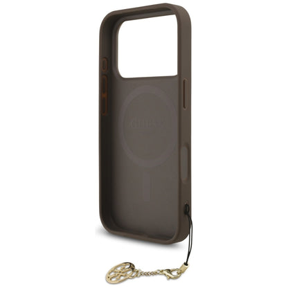 Futrola MagSafe za Apple iPhone 17 Pro Max, Guess, 4G Charm Cradle, Braon