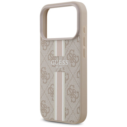 Husa MagSafe za Apple iPhone 17 Pro Max, Guess, 4G Printed Stripes, Roze