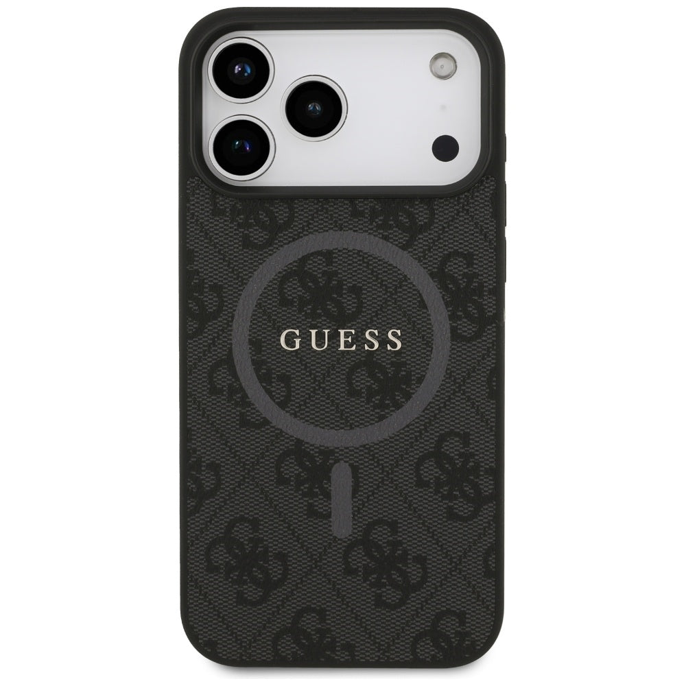 Futrola MagSafe za Apple iPhone 17 Pro Max, Guess, 4G Ring Classic Logo, Crna