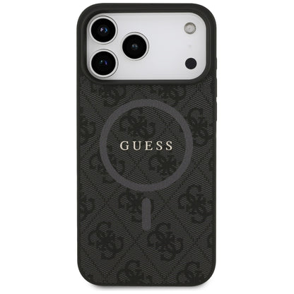 Futrola MagSafe za Apple iPhone 17 Pro Max, Guess, 4G Ring Classic Logo, Crna