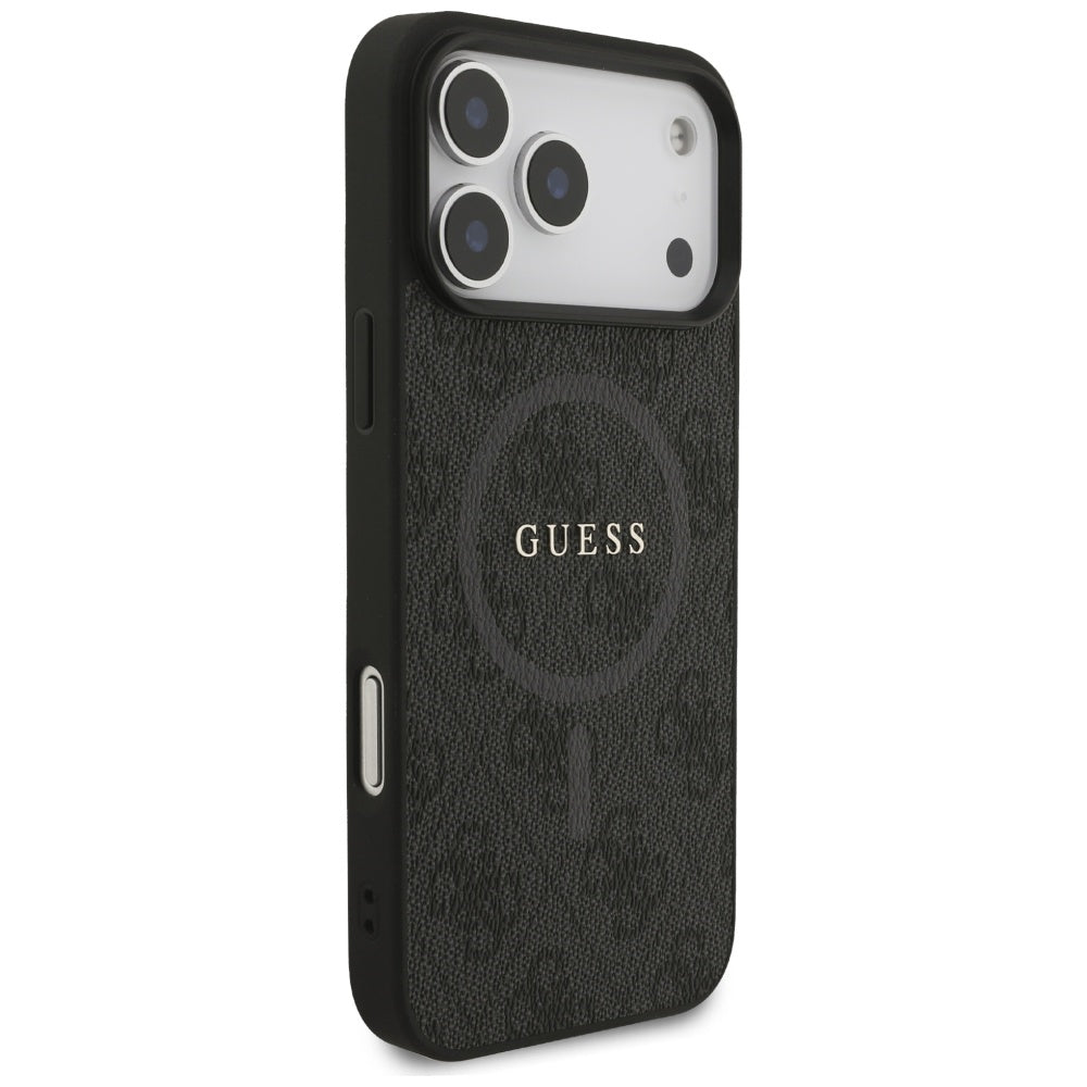 Futrola MagSafe za Apple iPhone 17 Pro Max, Guess, 4G Ring Classic Logo, Crna